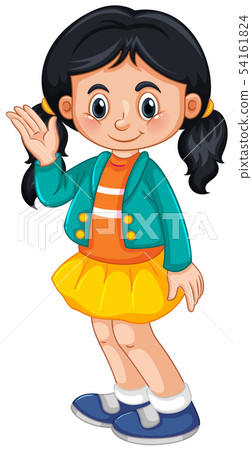 A cute girl character A cute girl character 54161824