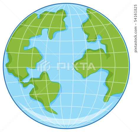 An earth icon on white background An earth icon on white background 54161825