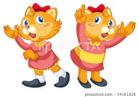 Set of cute cat character Set of cute cat character 54161826