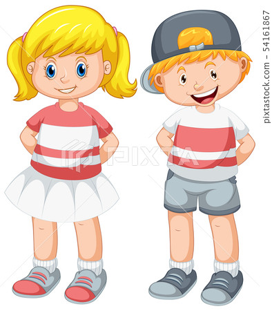 Set of cute boy and girl 54161867