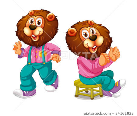 Set of lion character 54161922