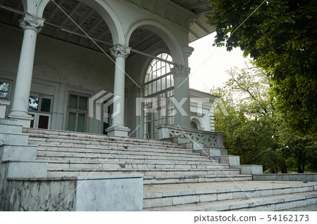 old white villa, retro architecture old white villa, retro architecture 54162173
