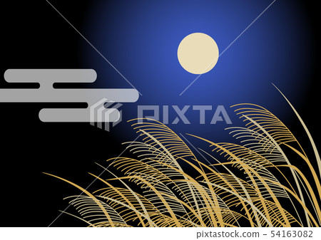 Full Moon and Susuki 54163082