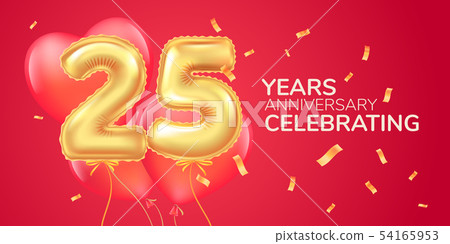 25 years anniversary vector logo, icon. Template 54165953