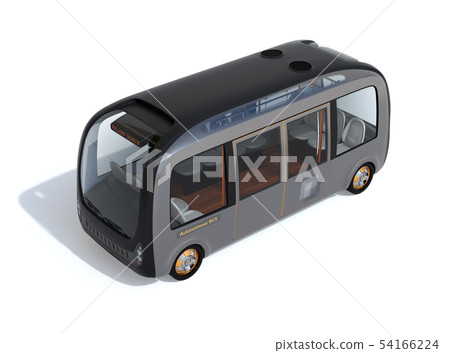 Image of an autonomous bus on a white background. original design 54166224