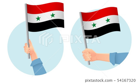 syria flag in hand icon 54167320