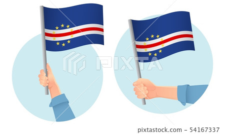 Cape Verde flag in hand icon 54167337