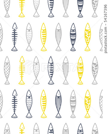 Seamless fish pattern 54167396