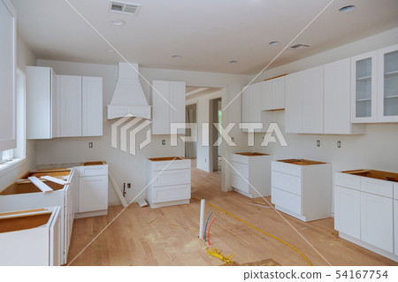 Preparing to install custom new in modern kitchen 54167754
