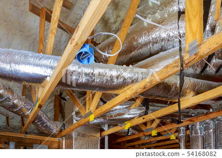 home construction with fragment of a ventilation home construction with fragment of a ventilation 54168082