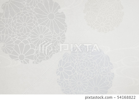 Mourning-postcard-snow ring-chrysanthemum-background material-Japanese paper Mourning-postcard-snow ring-chrysanthemum-background material-Japanese paper 54168822