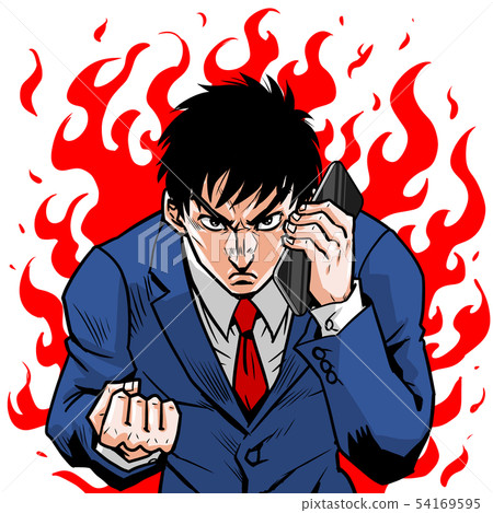 Smartphone calling businessman Smartphone calling businessman 54169595