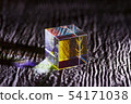 Glass cubes and reflections - abstract dark photo 54171038