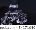 Glass cubes and reflections - abstract dark photo 54171040