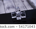 Glass cubes and reflections - abstract dark photo 54171043