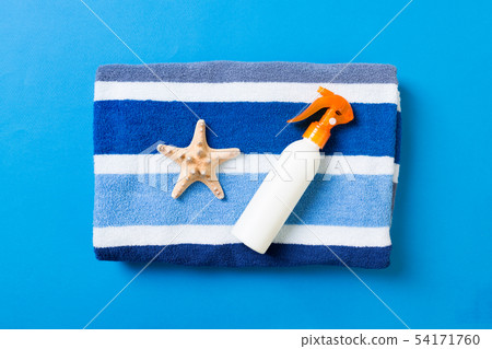 Summer beach flat lay accessories Summer beach flat lay accessories 54171760