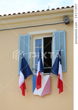French Tricolor Flags On The Town Hall 54171957