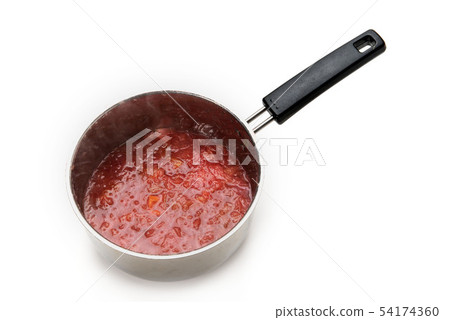 Making rhubarb jam 54174360