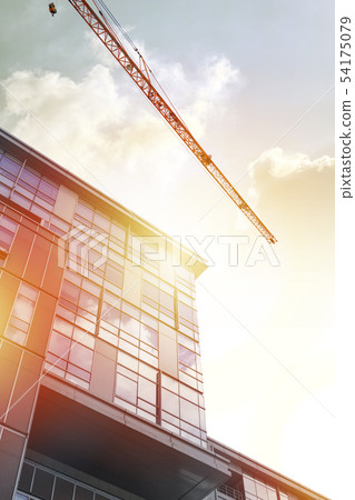 建築和建築,城市背景和起重機 建築和建築,城市背景和起重機 54175079