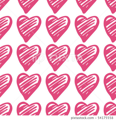 Pink hearts seamless pattern. Valentines Day 54175558