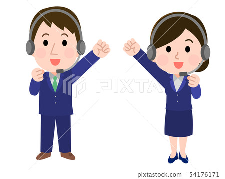 Occupation tele appointment men and women without line illustration 54176171