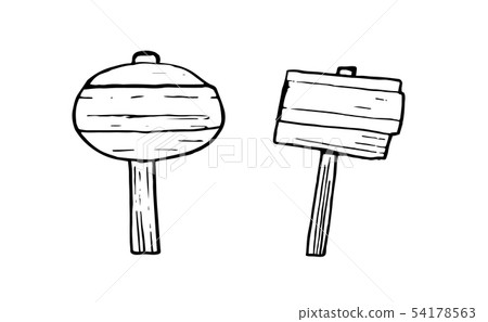 grunge wooden plank hand drawn vector 54178563