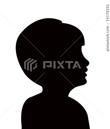 a girl head silhouette vector 54178591