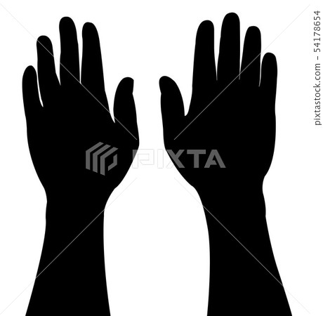 hands silhouette vector 54178654