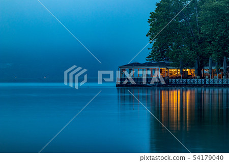Ioannina,Greece, lake morning with fog reflections 54179040