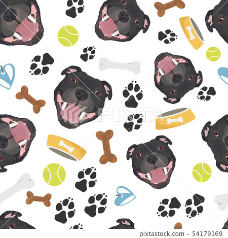 Smiling Dog Staffordshire Bull Terrier 54179169