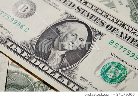 A background with american one dollar bills A background with american one dollar bills 54179306