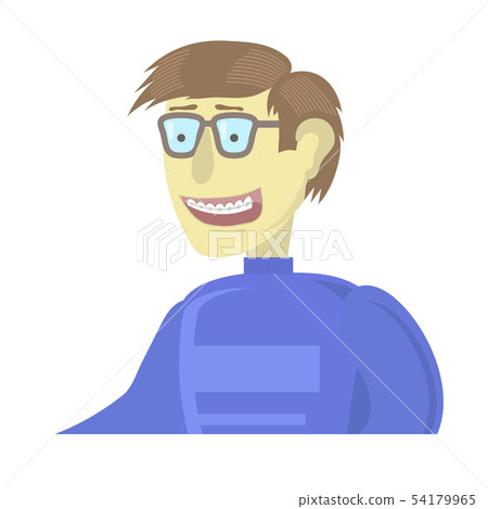 Medical Braces Teeth. Dental Care Background. Orthodontic Treatment. Cartoon Opening Mouth 54179965