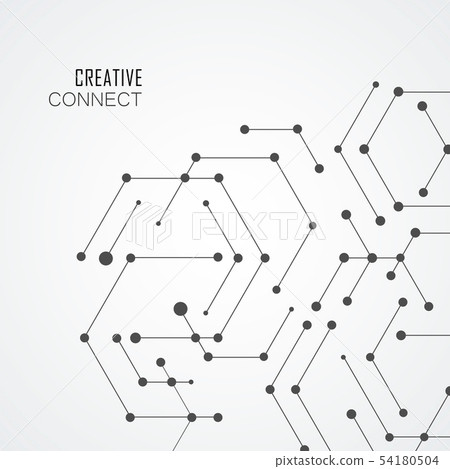 Hexagonal structure molecule design - Stock Illustration [54180504] - PIXTA