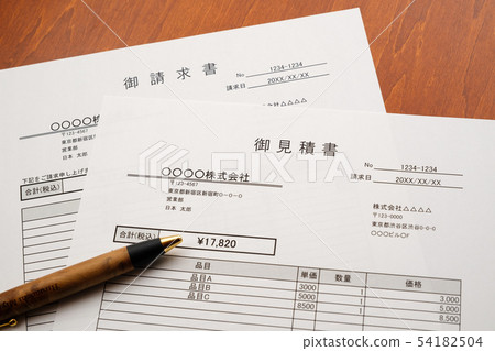 Quote Invoice Delivery note Transaction Business scene 54182504