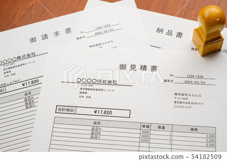 Quote Invoice Delivery note Transaction Business scene 54182509