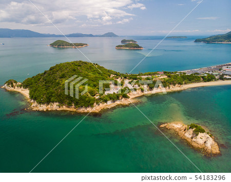 Aerial view of Setouchi islands 54183296