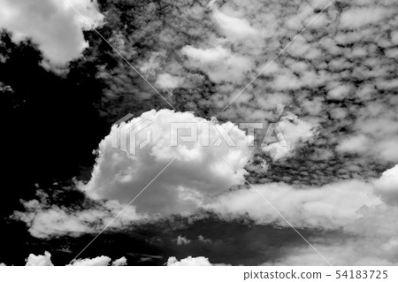 White cloud textured and sky isolated on black 54183725