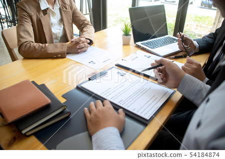 New staff candidate are in Job interview 54184874