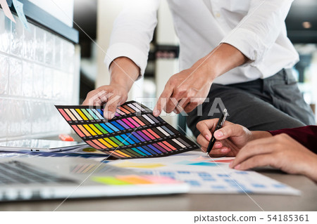 Team job businessmans crew Creative working with 54185361