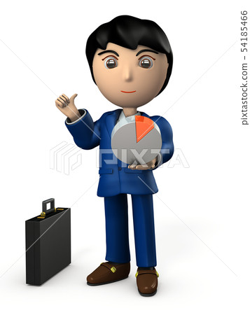 A businessman who analyzes the market 54185466