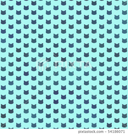 Short-haired cat face blue 54186071