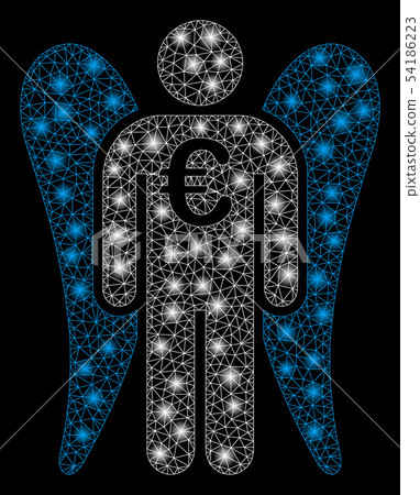 Bright Mesh 2D Euro Angel Investor with Light Spots Bright Mesh 2D Euro Angel Investor with Light Spots 54186223