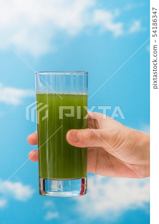 健康綠色汁液健康汁液綠色和黃色蔬菜 健康綠色汁液健康汁液綠色和黃色蔬菜 54186347