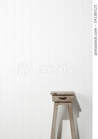 Flower stand-stool-white wood-white wall Flower stand-stool-white wood-white wall 54186525