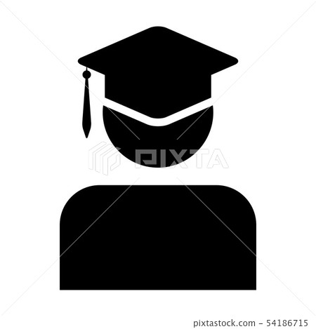 Degree icon vector male student person profile 54186715