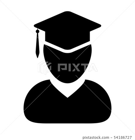 Student icon vector male person profile avatar 54186727