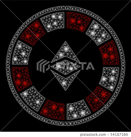 Bright Mesh 2D Ethereum Casino Roulette with Flare Spots Bright Mesh 2D Ethereum Casino Roulette with Flare Spots 54187160