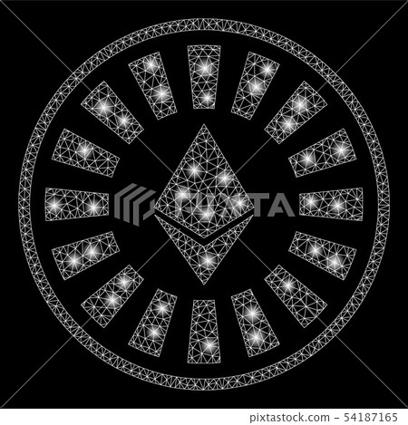 Bright Mesh Network Ethereum Casino Roulette with Light Spots 54187165
