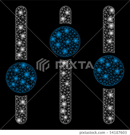 Bright Mesh Wire Frame Equalizer with Flare Spots 54187603