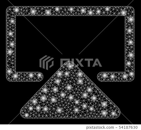 Bright Mesh 2D Enter with Light Spots - Stock Illustration [54187630 ...